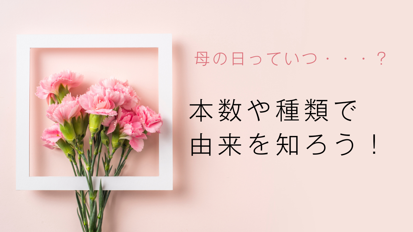 母の日に贈るカーネーションやバラの花言葉